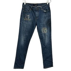 Levi's The Original Mid Rise Skinny Women's Jeans Size 12 Rhinestone Embellish